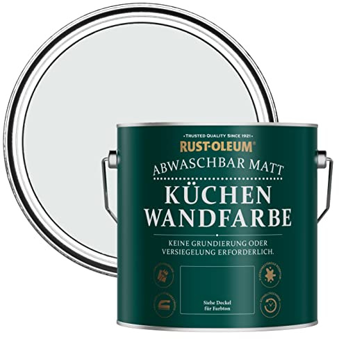 Rust-Oleum Peinture Blanche Lessivable pour Murs de Cuisine, Finition Mate - Monaco 2.5L