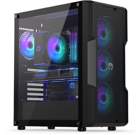 ENDORFY Regnum 400 ARGB, 4x120mm ARGB PWM-Lüfter im Lieferumfang, Seitenteil aus gehärtetem Glas, viel Platz im Inneren, Konstruktion mit hohem Luftstrom, EY2A009