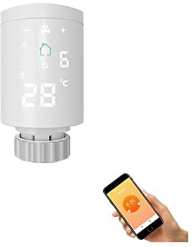 Nest Termostato Smart Life TRV Radiador WiFi Radiador Actuador Programable Válvula de Radiador Tuya Smart APP Contro Nest Termostatos para el hogar (Color: 1 unidad, Tamaño: pequeño)