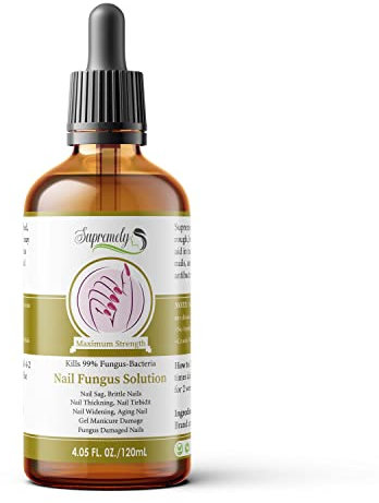 Supremely Extra Strong Nail Fungal Treatment for Toenails | Best Nail Care and Repair | With Tea Tree, Sweet Almond, & Jojoba Oils (120ML)