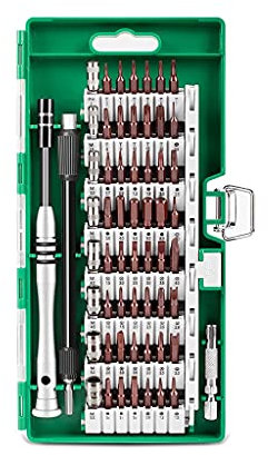 Drill Set 60 in 1 Precision Screwdriver Tool Kit Screwdriver Set for Cell Phone Tablet Compact Repair Maintenance with Case (Color : Green)