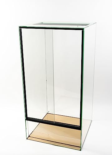 GECKOX Terrarium en verre 40 x 40 x 80 cm avec vitres coulissantes