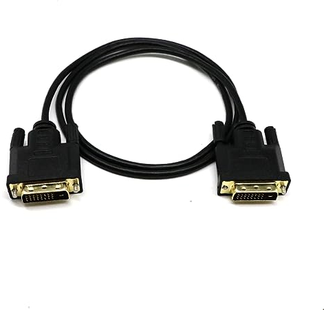 MMOBIEL Adaptador de Cable DVI a DVI - DVI-D Dual Link Macho a DVI-D Dual Link Macho - Convertidor de Cable Compatible con Monitor, PC, TV, Proyector - 1080p Full HD 60Hz - Conector Dorado - 2 m