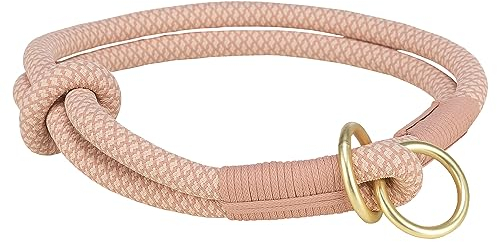 TRIXIE Hundehalsband - Soft Rope Halsband mit Zugbegrenzung - sehr robust und langlebig - Rosa S : 35 cm / 6 mm
