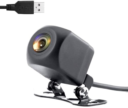 Caméra de recul WiFi 5V USB Moto Caméra de Recul HD Vision Nocturne Tachygraphe IP67 Étanche Compatible avec Android iOS pour Voiture Camion RV Van,A,1