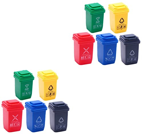 OSALADI 10 STK Mini-mülleimer Modell Mülleimer Mülltonnen Modell Putzmittel Für DIY Mülleimer Kleine Mülltonne Plastik Sandkasten Cosplay