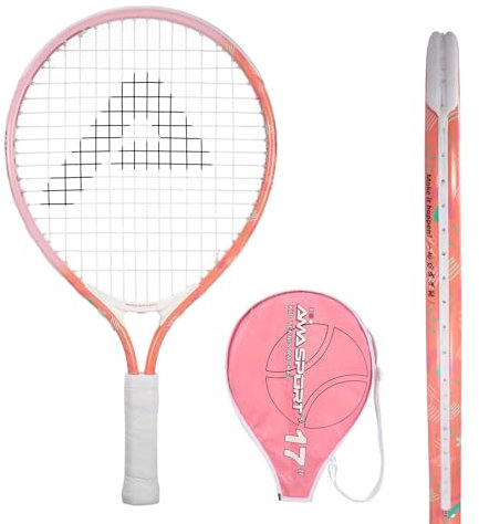 AMA SPORT - AT-X-Fen17-2029C - Raquette de Tennis Junior Rose 17 Pouces - pour Enfant 2 à 3 Ans - Adaptée aux Débutants - Légère et Ergonomique