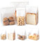 Roppolo 50 Pcs 6.3 Inch Bread Bags with Tin Tie, Medium Loaf Bags Made Of White Cotton Paper, Storage Packing Bag with Clear Window for Bakery, Cafe, Homemade Bread