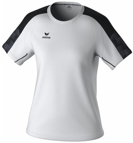 erima Camiseta EVO Star (1082408) Unisex niños, Blanco/Negro, 164