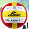 Bibykivn Volleyballs Official Size 5, Beachvolleyball, PU Leder Weicher Touch Volleyball Training für Beach Outdoor Indoor Spiel (Rot)