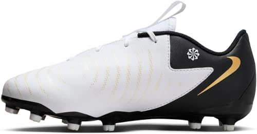 Nike Unisex Kinder Jr Phantom Gx Ii Academy Fg/Mg Fußballschuh, White Black MTLC Gold Coin, 35 EU