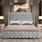 Blisswood Ottoman Storage Bed With Mattress, 5ft King Upholstered Bed Frame, Ottoman Bed With Storage Gas Lift End Opening Wooden Slats King Size Bed Frame (5ft King size With Mattress Included)