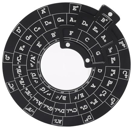 Melody Chord Tool, Aluminum Alloy Chord Wheel Music Theory Learning Circle of Fifths Wheel for Piano Guitar Music Theory