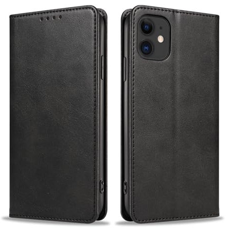 Vancle Case for iPhone 11 Phone Case, Flip Wallet PU Leather Phone Case with [4 Card Slots] [Kickstand] Black