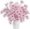Luabue 4 Stück Künstliche Kirschblüten Sakura Blumen Rosa Seidenblumen Kirschblütenzweige Frühling für Zuhause Garten Party Hochzeit Deko Blumenarrangement