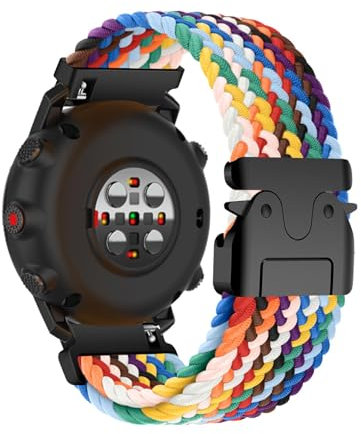 Weich Nylon Armband für Polar Vantage V3 Ersatzarmband, Verstellbarer Metallschnalle Elastisch Geflochtene Atmungsaktiv Uhrenarmband Kompatibel mit Polar Vantage V3 Armband für Herren Damen (21,22mm)