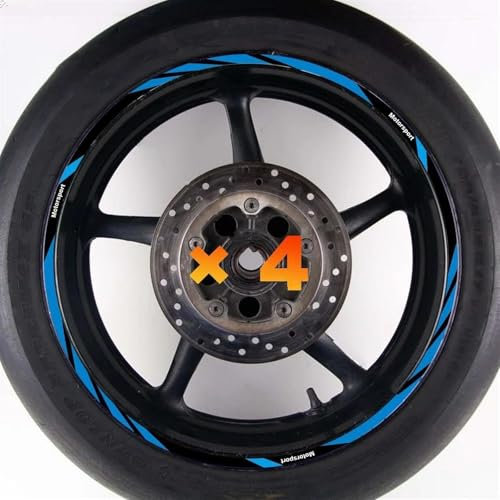 UJNHEQ Modische dekorative Aufkleber Motorradfelgensatz 17 Zoll, Wasserdichter Felgenaufkleber Für B&MW S1000XR/RR F900/800R S1000R F900XR Nine T R G310R(Style 1)