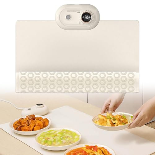 Mantel Individual con Placa calefactora Flexible para Alimentos, Almohadilla Ajustable para Calentar Alimentos con Temperatura Ajustable/Constante, Equipo para Calentar Alimentos para restaurantes y