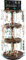 Lolalet Présentoir Bracelet Rotatif, Porte Bracelets Affichage pour Les Vendeurs, 42 Crochets avec 4 Plateaux Bois, pour Bracelet Trousseaux de Clés -Marron Foncé