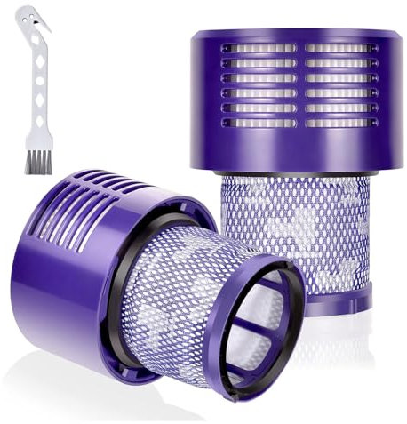 EFOTIML Reemplazos de filtros de vacío 2 paquetes para la serie Dyson V10 Cyclone, V10 Animal, V10 Absolute, V10 Total Clean, SV12, filtros de reemplazo de Dyson Número de pieza 969082-01