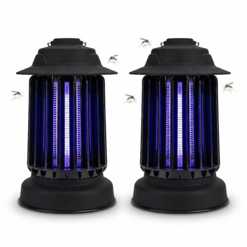 Lot de 2 pièges à Moustique d'extérieur Auto-nettoyant EZIlight® Mosquito Garden MG 10 Black