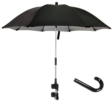 Baisirui Parasoles para silla de paseo,Protección UV UPF50+, paraguas para andadores, 73 cm de diámetro con mango de paraguas, con soporte universal giratorio 360°
