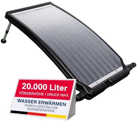 T.I.P. Solarheizung Pool SPH 10000 S - Sonnenkollektor Schwimmbad, Poolheizung Solar für Pools bis 20.000 l, Durchfluss 10.000 l/h, einfache Installation