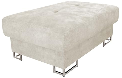 Mirjan24 Polsterhocker Cotere, Hocker, Sofahocker, Moderner Sitzhocker, Sitzbank, Pouf, Fußbank, Farbauswahl (Lumo 55)