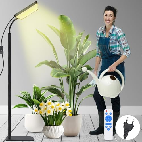 Lampe Plante, LED Lampe de Croissance à Spectre Complet, 45-160 cm Hauteur Réglable avec 246 LEDs, avec Minuterie 4/8/12h, 120 Lumens, pour Plantes D'intérieur