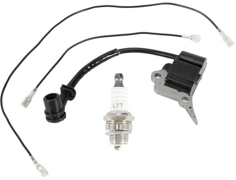 Chainsaw Ignition Coil Module, 25cc 2500 Ignition Coil with Spark Plug Compatible with ZENOAH G2500 LAWNFLite Chainsaw Replacement Parts