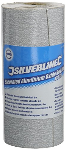 Silverline 571521 Stearated Aluminium Oxide Roll 5m 240 Grit