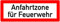 LEMAX® Feuerwehrschild, Anfahrtzone für Feuerwehr - DIN 4066 Alu geprägt weiß/schwarz/Randfarbe: rot 594x210mm