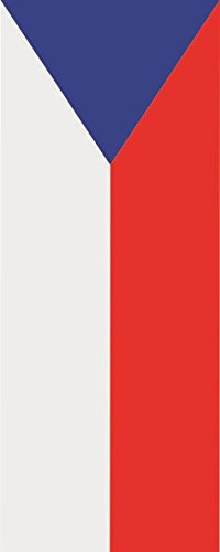 U24 Fahne Flagge Tschechien im Hochformat Premiumqualität 150 x 600 cm