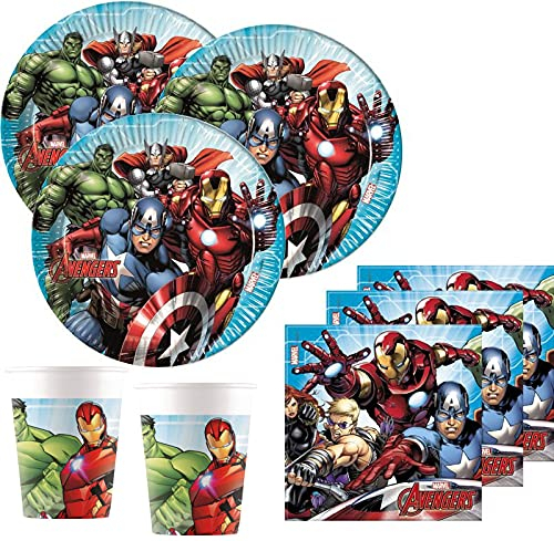 Mighty Avengers Party Set 36 pezzi per 8 persone