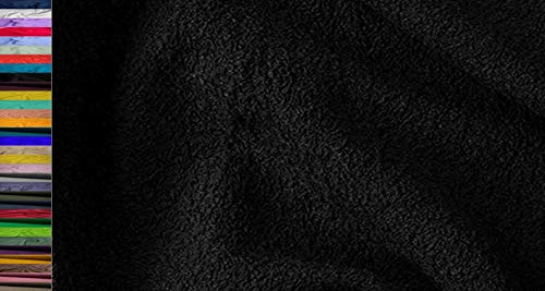 StoffBook WALKFROTTEE Stoff Doubleface SCHWER FROTTE Stoff Stoffe METERWARE, B760 (Schwarz)