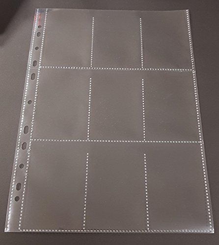 50x A4 Sammelhüllen, Prospekthüllen, Kartenhüllen, 120my dick, geteilt auf 9 Fächer (A8) recycelbar !