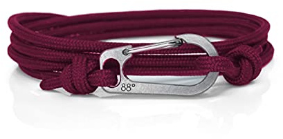Eighty Eight Degrees Kletterarmband mit Titan-Karabiner, handgefertigt und verstellbar, wasserdichtes Armband für Kletterer