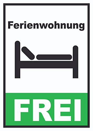 HB-Druck Ferienwohnung frei Hochkant Schild A4 (210x297mm)
