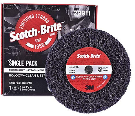 Scotch-Brite Roloc Clean and Strip XT Pro Disc - Extra Coarse Grit Silicon Carbide - Metal Stripping Disc - Rust and Paint Remover