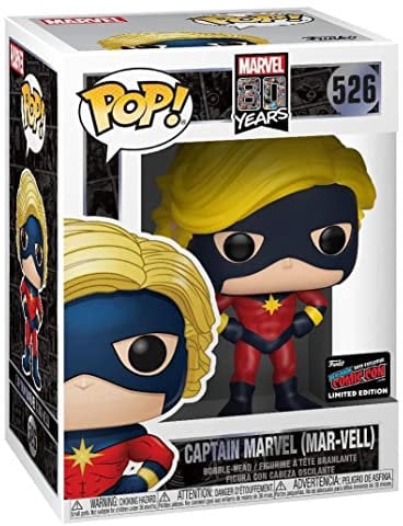 Marvel 80TH - POP FUNKO VINYL FIGURES 526 CAPTAIN (MAR-VELL) NYCC 2019 CONVENTION EXCLUSIVES