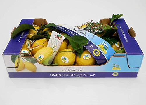 Limone di Sorrento IGP con foglia CAT 1° Cal.3 in cartone da 10 Kg