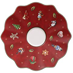 Villeroy & Boch Toy's Delight - Juego de 6 platillos para café (13 cm, porcelana), color rojo