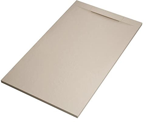 OLIMPO DOCCE - Piatto doccia in marmoresina Crema effetto pietra cemento VINCENT - 80x170