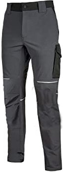 U-Power World, Pantaloni Cargo Slim Fit, con Multitasche Frontali e Laterali, Pantaloni Comodi ed Estensibili, con Bottone Frontale, Tessuto Traspirante (ASPHALT GREY - 3XL)