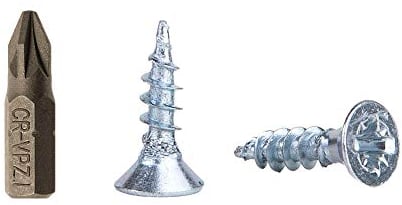 Lot de 100 vis à bois en acier zingué 3,5 x 10 mm Vis à tête fraisée pour panneaux d'aggloméré