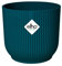 elho Vibes Fold Rund 14 Pflanzentopf - Blumentopf für Innen - 100% recyceltem Plastik - Ø 14.1 x H 12.9 cm - Blau/Tiefes Blau