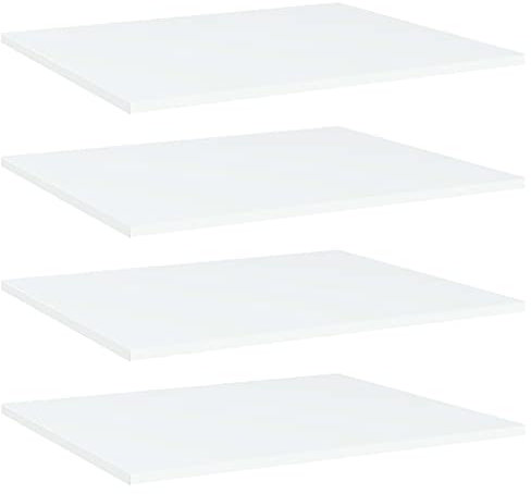 vidaXL 4X Bücherregal Brett Wandboard Wandregal Regal Regalboden Wand Board Ablage Hängeregal Schweberegal Weiß 60x50x1,5cm Holzwerkstoff