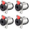 sourcing map 6.35mm 1/4 Pouce Femelle Stéréo TRS Audio Prise Jack Connecteur Panneau/Chassis Courbé - 6.35mm Stéréo Prise 4Pcs