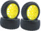 Sharplace 4X 1:10 Räder & Reifen Set passend für HSP 94166 94107 Modell Rock Off Road Buggy Zubehör - Gelb