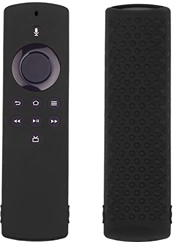 NSGJUYT Silikon-Fernbedienung Schutzhülle für Feuerfernseher-Stick Lite 2020 Stoßdichter staubdichter Abdeckung weiche Fernbedienung Protector (Color : Black)